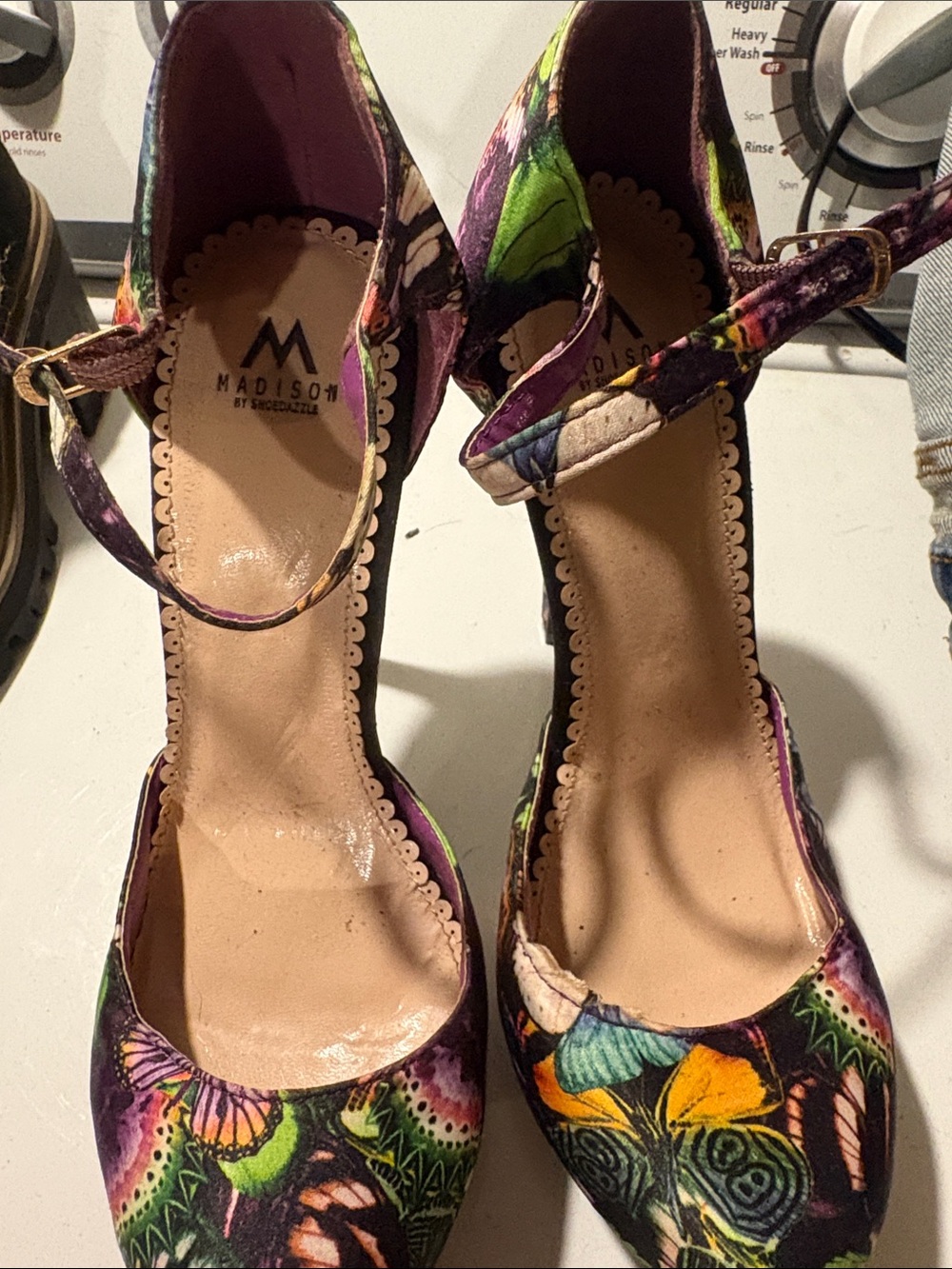 Madison Floral Multicolor Ankle-Strap Pumps - Women's